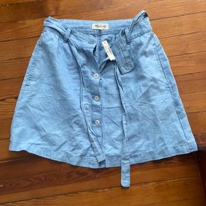 Madewell Chambray skirt